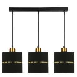 Sklep Kaja Glamour lampa wisząca na listwie, czarno-złota 33-17451 z serii ASSAM Online
