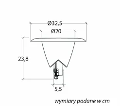 Sklep Kaja Głowica do montażu na słupach Φ55mm 1083-101N z serii BIANCA* Lampy Ogrodowe Stojące