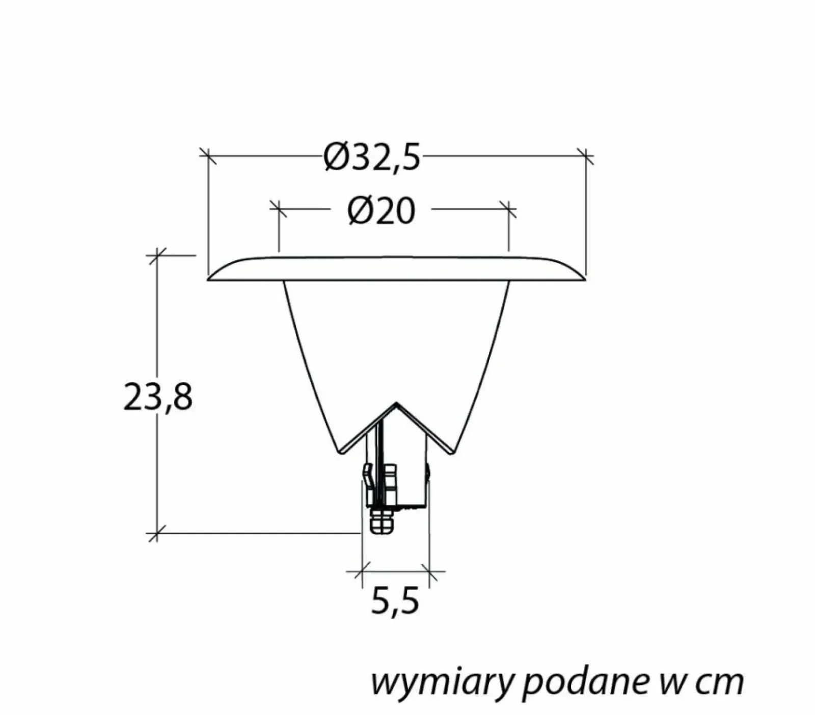Sklep Kaja Głowica do montażu na słupach Φ55mm 1083-101N z serii BIANCA* Lampy Ogrodowe Stojące