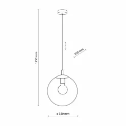 Sklep Kaja Grafitowa, kulista lampa wisząca ⌀35cm TK 5380 ESME GRAPHITE | Kaja Online