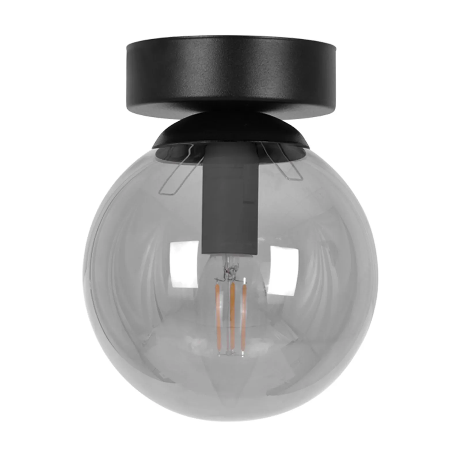 Sklep Kaja Grafitowa lampa sufitowa, klosz o średnicy 14cm K-5363 z serii MEGAN* Plafony Klasyczne|Plafony