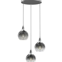 Sklep Kaja Grafitowa lampa wisząca ze szklanymi kloszami MLP8323 z serii MONTE | Kaja Oświe New