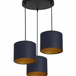 Sklep Kaja Granatowa lampa wisząca, trzy punkty świetlne LX 3570 z serii ARDEN Discount