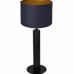 Sklep Kaja Granatowa lampka stołowa, do gabinetu LX 3667 z serii TABLE LAMPS* Lampki Stołowe Z Abażurem|Tradycyjne Lampki Stołowe