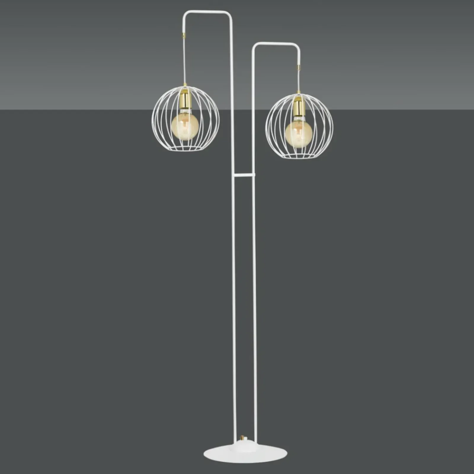 Sklep Kaja Gustowna lampa podłogowa na dwie żarówki 145/LP2 | Kaja Oświetlenie* Tradycyjne Lampy Podłogowe