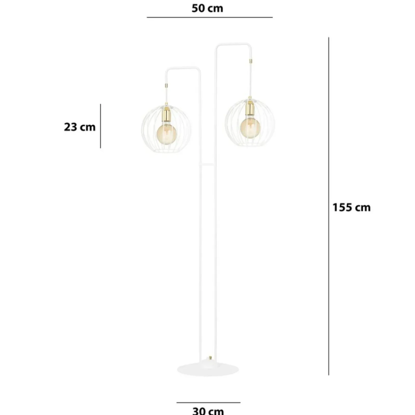 Sklep Kaja Gustowna lampa podłogowa na dwie żarówki 145/LP2 | Kaja Oświetlenie* Tradycyjne Lampy Podłogowe