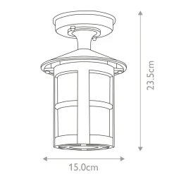 Sklep Kaja Gustowna lampa zewnętrzna, plafon BL21A-BLACK z serii HEREFORD* Plafony Zewnętrzne