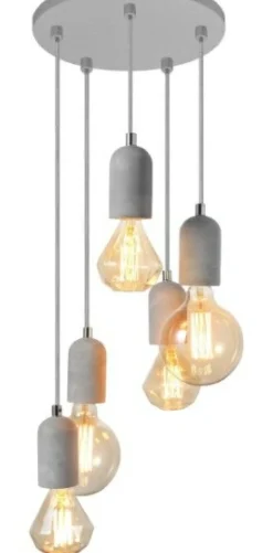 Sklep Kaja Industrialna, betonowa lampa wisząca do salonu AZ2386 VOLTA | Kaja szary Fashion