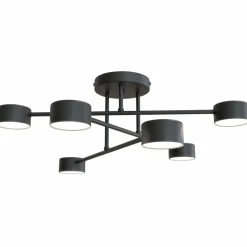 Sklep Kaja Industrialna, czarna lampa sufitowa 1355/6 HALO 6 BLACK | Kaja czarny Online