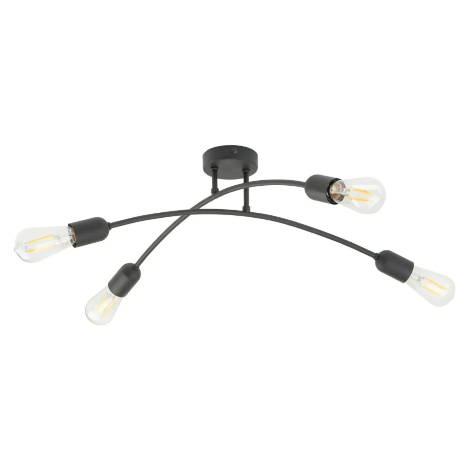 Sklep Kaja Industrialna, czarna lampa sufitowa do sypialni TK 4687 z serii HELIX czarny Outlet