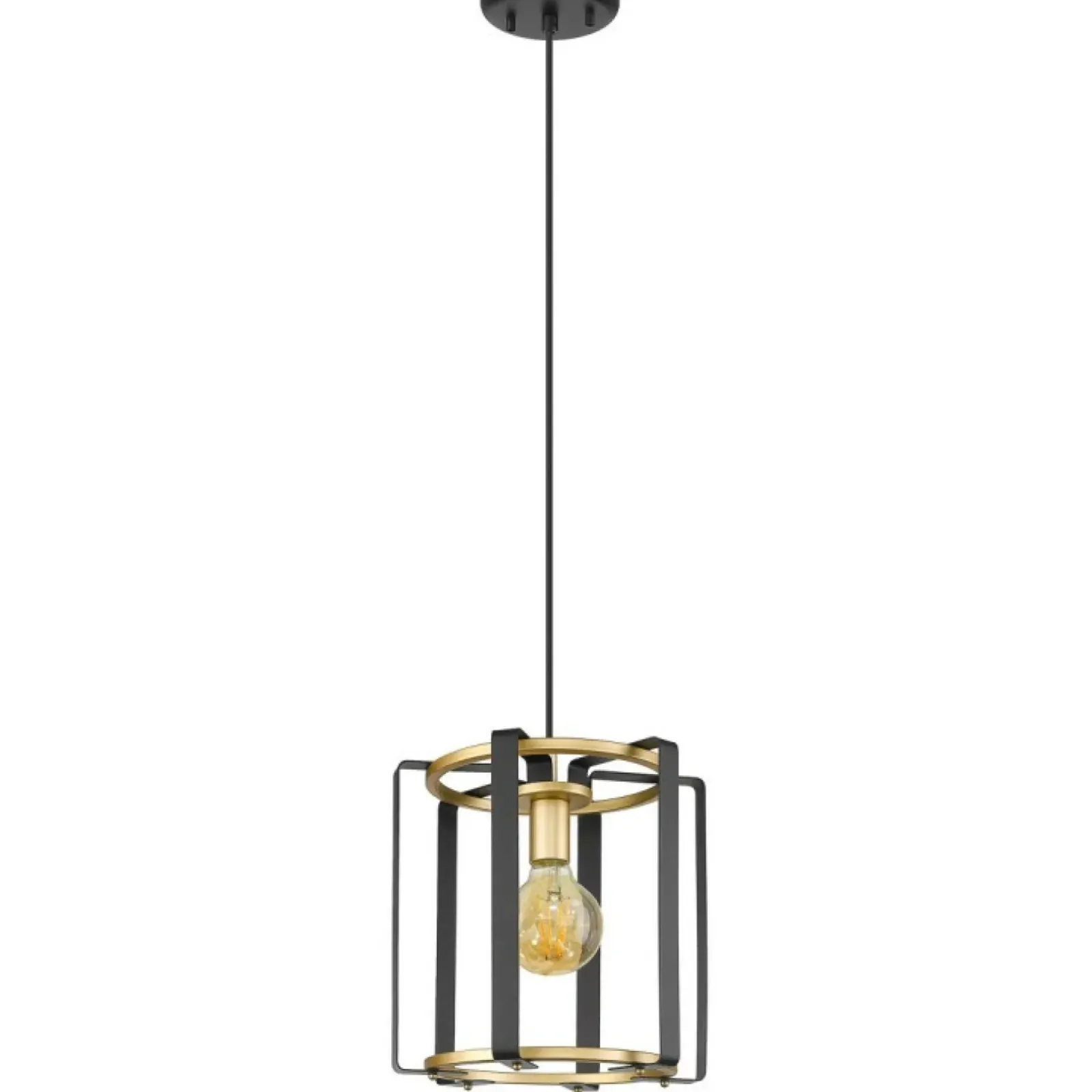 Sklep Kaja Industrialna czarno-złota lampa wisząca PND-44003-1-BK-GD PRIMERO Flash Sale