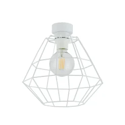 Sklep Kaja Industrialna, druciana, biała lampa sufitowa TK 6210 - DIAMOND NEW* Plafony Nowoczesne