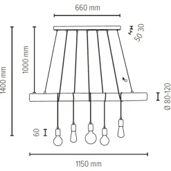 Sklep Kaja Industrialna lampa nad stół w jadalni 69304504 TRABO LONG | Kaja Cheap