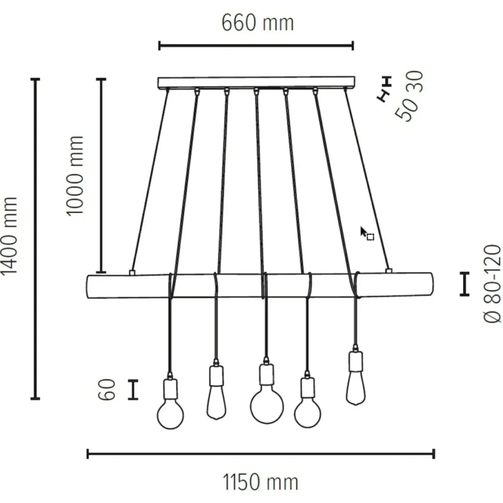 Sklep Kaja Industrialna lampa nad stół w jadalni 69304504 TRABO LONG | Kaja Cheap