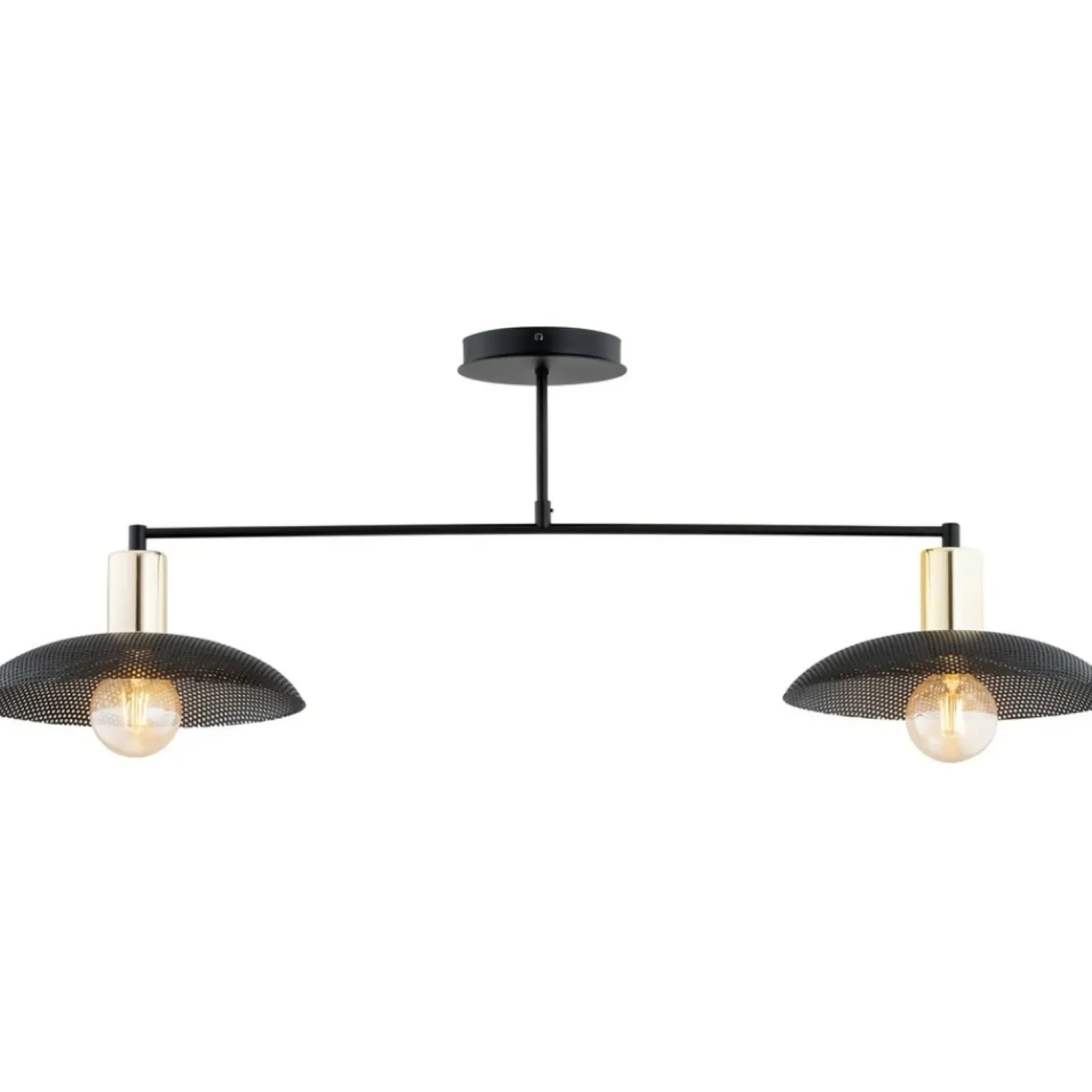 Sklep Kaja Industrialna lampa sufitowa, złote oprawki 1320/1 SPIRIT | Kaja czarny Sale
