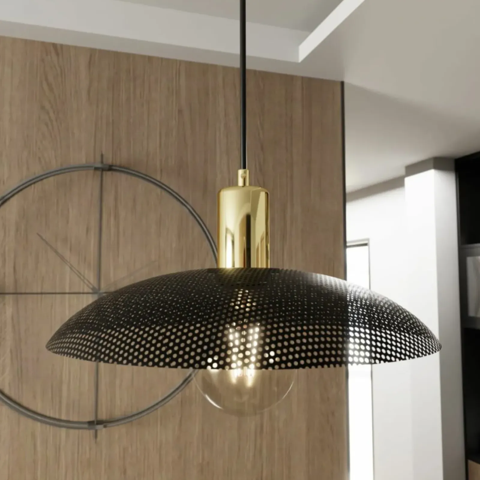 Sklep Kaja Industrialna lampa sufitowa, złote oprawki 1320/1 SPIRIT | Kaja czarny Sale