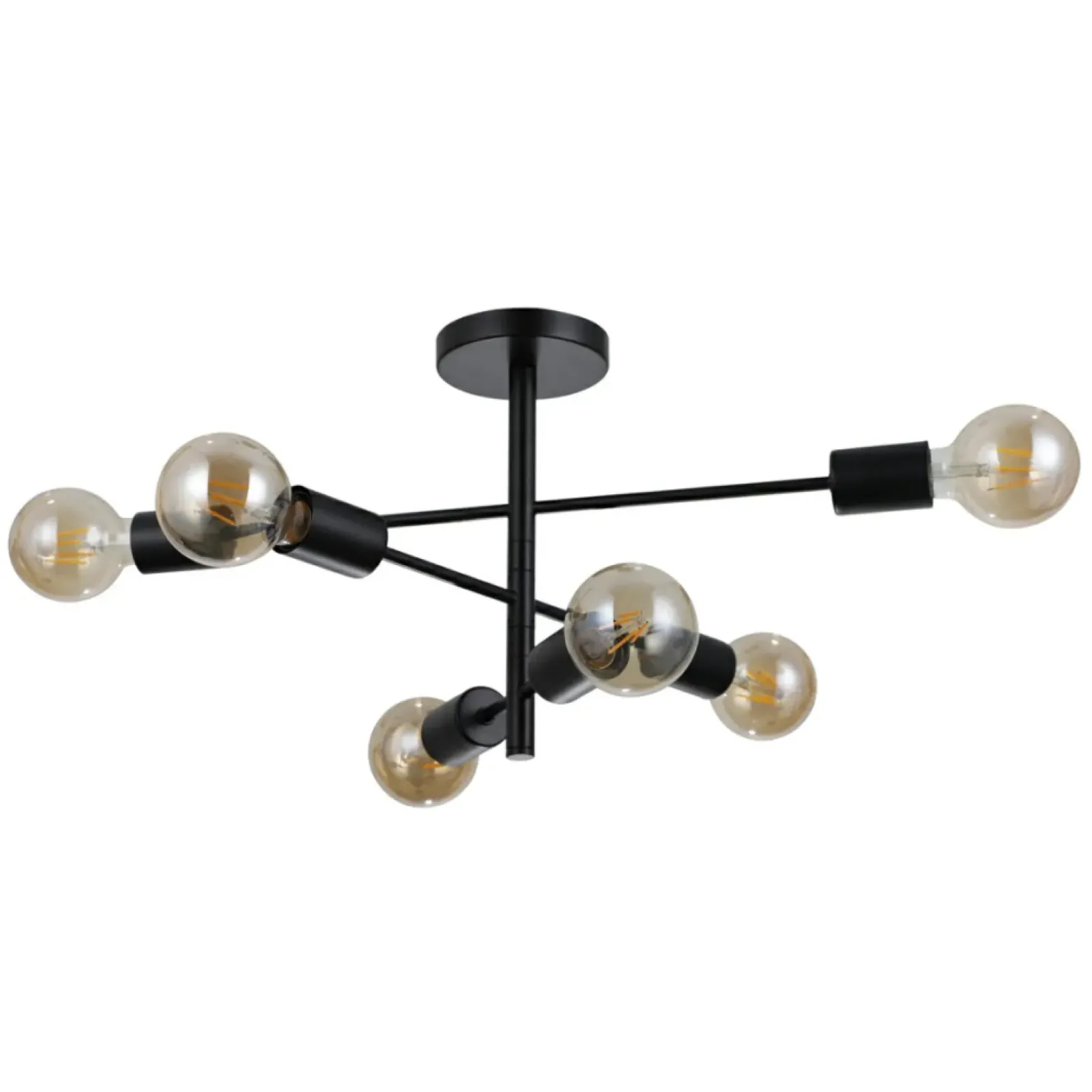 Sklep Kaja Industrialna lampa sufitowa bez kloszy PND-4025-6-BL z serii PIANSI Online