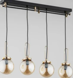 Sklep Kaja Industrialna lampa wisząca w czerni i złocie AL 63013 | Kaja Hot