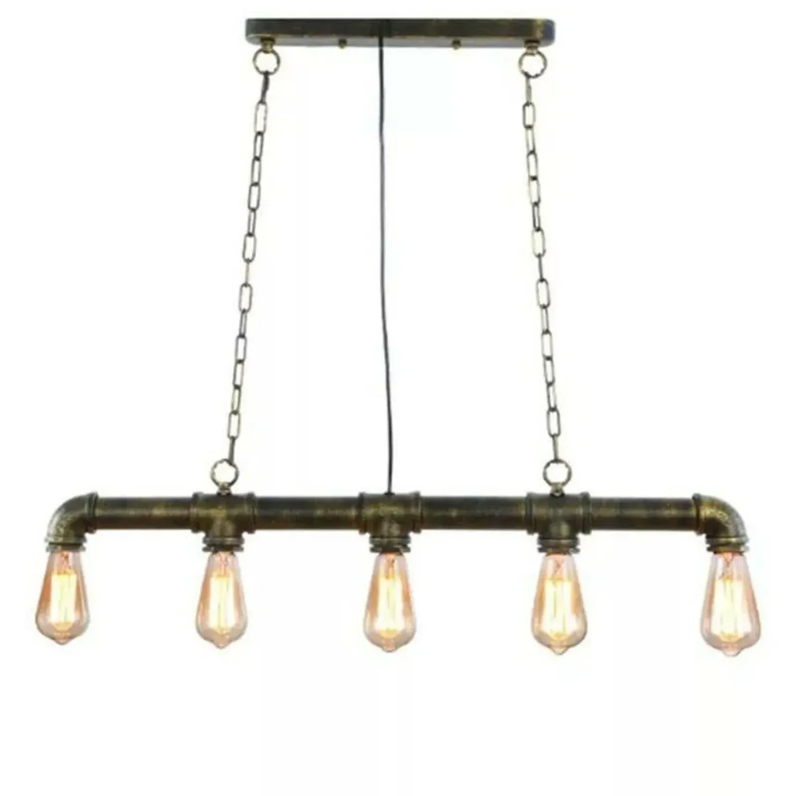 Sklep Kaja Industrialna lampa wisząca nad stół ABR-LLRR-5XE27 TUBO RETRO | Kaja ciemnamiedź Best Sale
