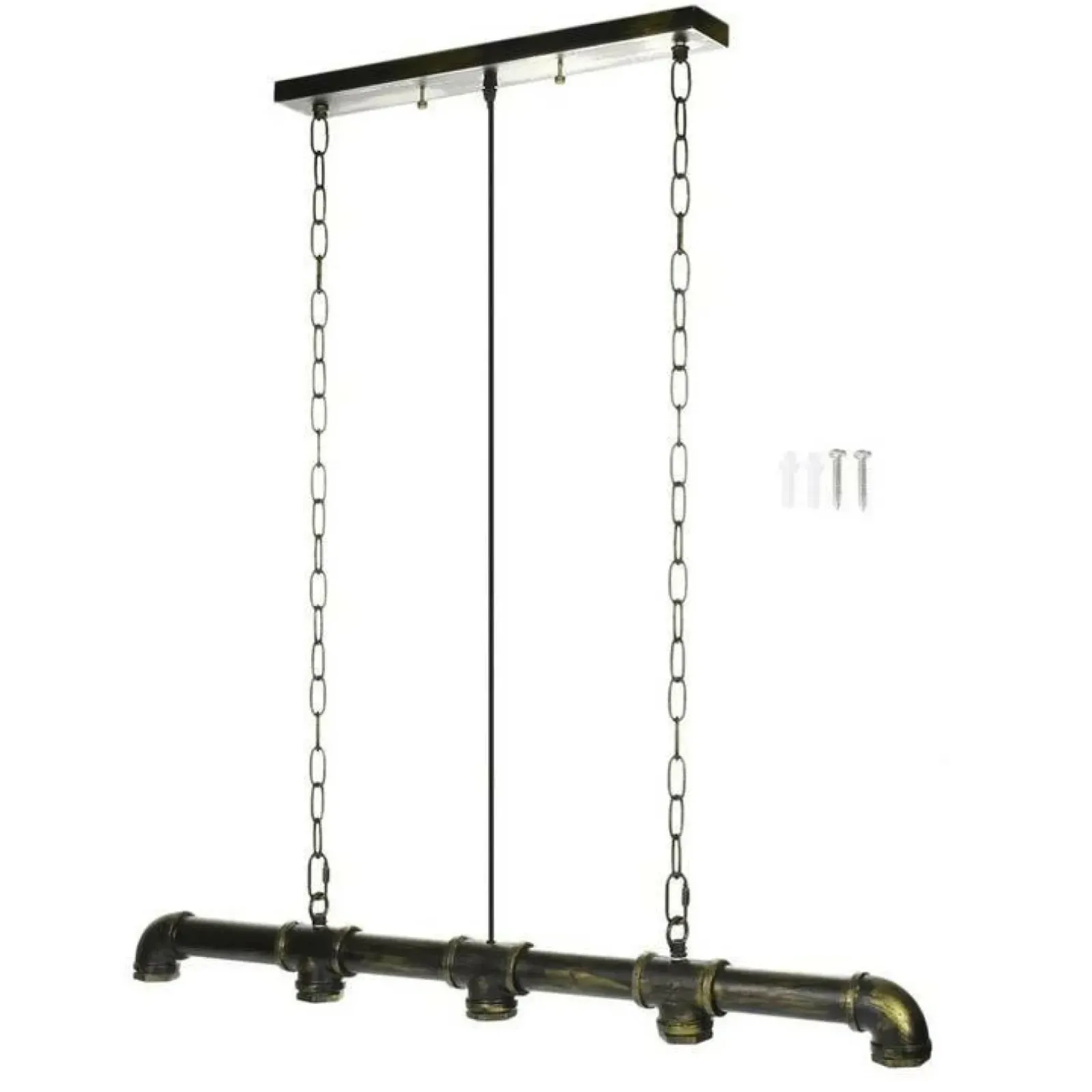 Sklep Kaja Industrialna lampa wisząca nad stół ABR-LLRR-5XE27 TUBO RETRO | Kaja ciemnamiedź Best Sale
