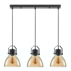 Sklep Kaja Industrialna lampa wisząca do kuchni PND-22371-3-BK+AMB DARLENA Outlet