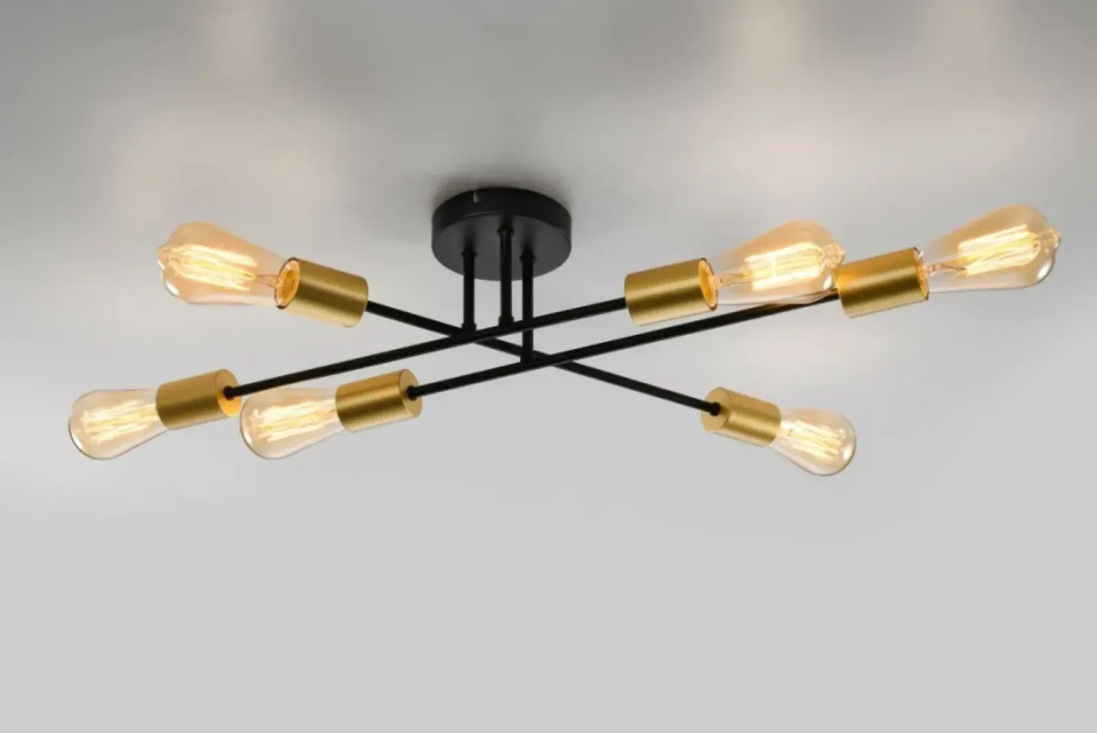 Sklep Kaja Industrialna lampa z odsłoniętymi żarówkami 36-01245 z serii CRESPILO złoty Fashion