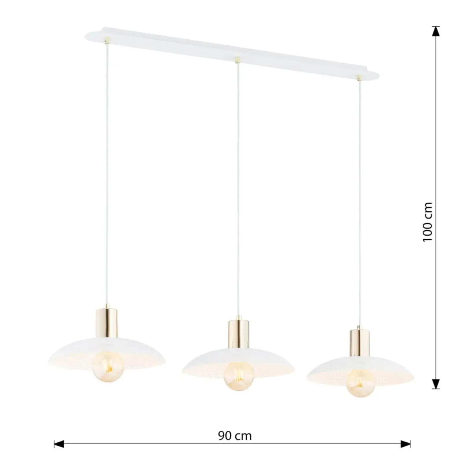 Sklep Kaja Industrialna, metalowa lampa wisząca 1321/3 SPIRIT | Kaja Oświetlenie biały Online