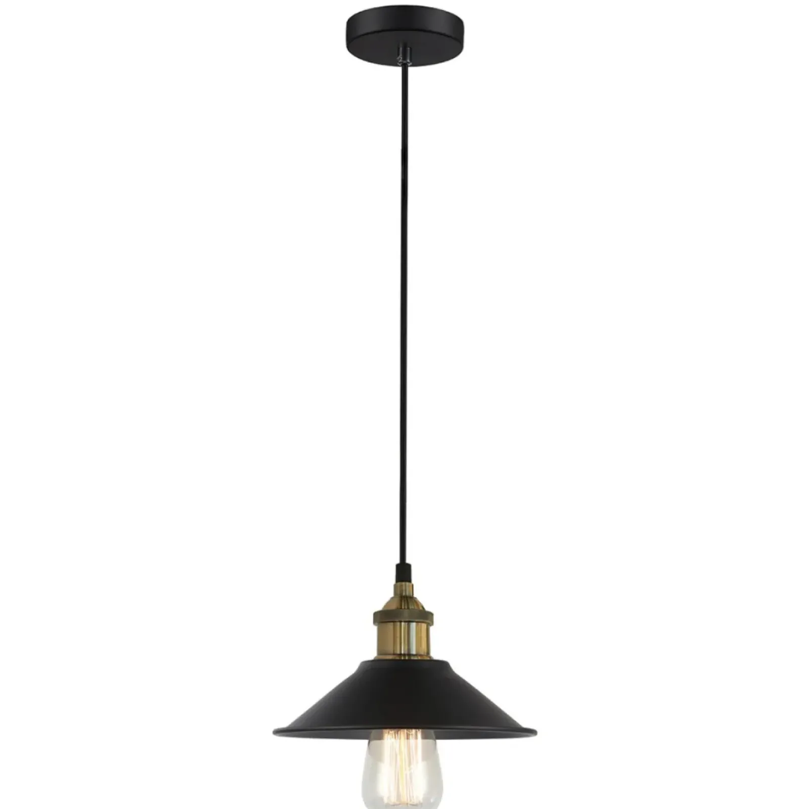 Sklep Kaja Industrialny, czarny zwis MDM-2318/1S KERMIO | Kaja Oświetlenie Sale