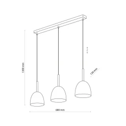 Sklep Kaja Industrialny zwis do nowoczesnego salonu TK 4871 z serii NORD | Kaja Flash Sale