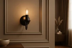 Sklep Kaja Jednoramienna, świecznikowa lampa ścienna K-3993 BARTEZ | Kaja* Kinkiety Tradycyjne|Kinkiety W Stylu Vintage