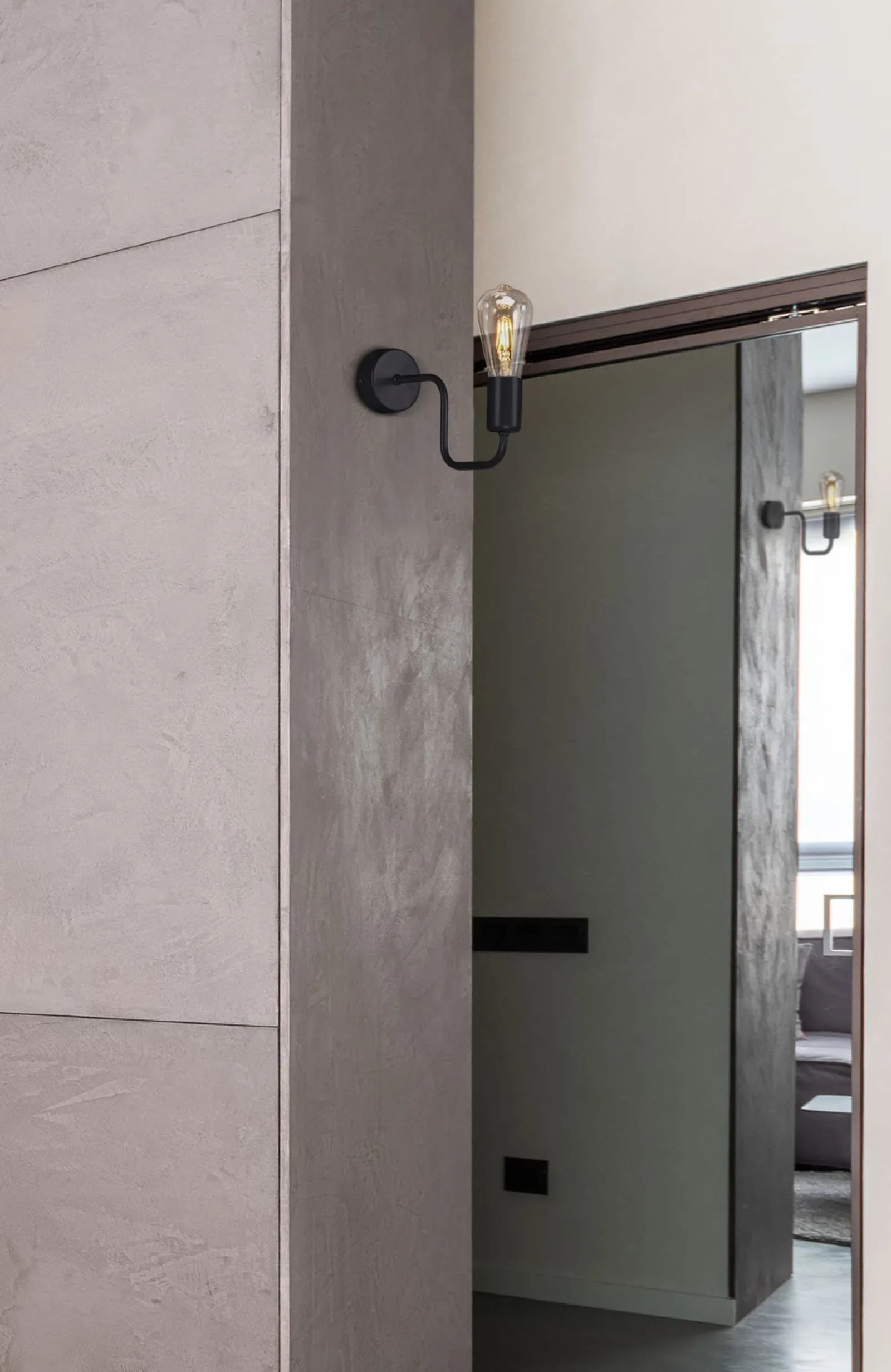 Sklep Kaja Jednoramienny, industrialny kinkiet K-3893 SKADI | Kaja Oświetlenie* Kinkiety Druciane