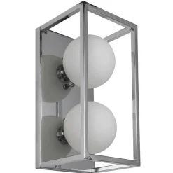 Sklep Kaja Kinkiet box z białymi kloszami MB-BR4367-W2 CH DAISY | Kaja chrom Online