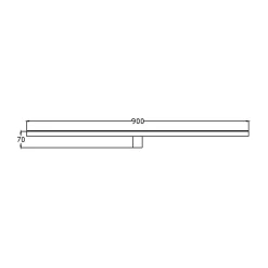 Sklep Kaja Kinkiet LED, prosta lampa nad lustro LP-778/1W XXL BK z serii NEVADA* Lampy Led