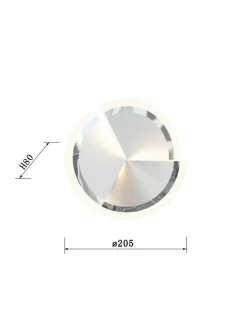 Sklep Kaja Kinkiet srebrna tarcza LED do sypialni WF 9036-108S TRAPANI | Kaja* Lampy Led