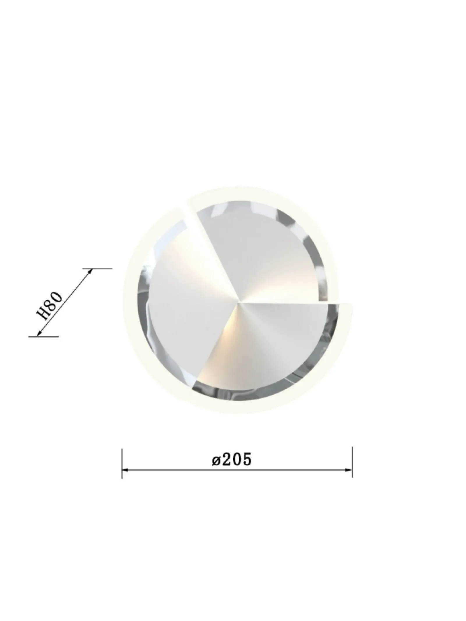 Sklep Kaja Kinkiet srebrna tarcza LED do sypialni WF 9036-108S TRAPANI | Kaja* Lampy Led