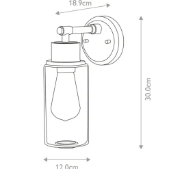 Sklep Kaja Kinkiet, szkło z pęcherzykami BATH-MORVAH1-PC z serii MORVAH* Kinkiety Tradycyjne