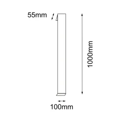 Sklep Kaja Kinkiet w kolorze antracytowym 100cm 4000K ANT 9924 HIKONE | Kaja* Kinkiety Ogrodowe