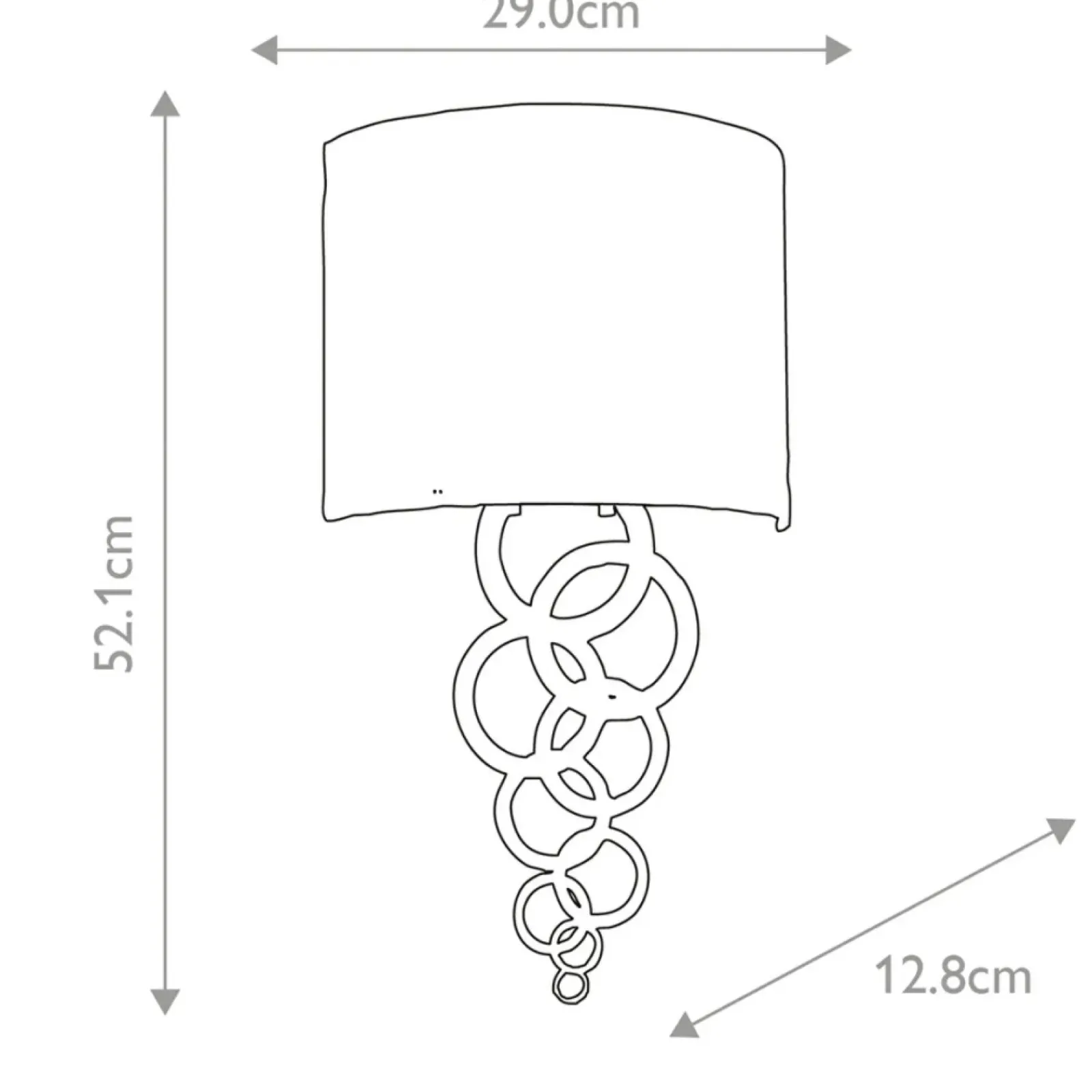 Sklep Kaja Kinkiet w kolorze kości słoniowej CURTIS-MEDIUM-PC z serii CURTIS* Kinkiety Tradycyjne