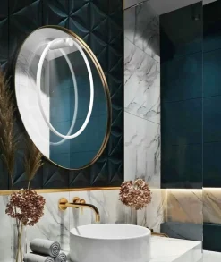 Sklep Kaja Kinkiet w kształcie koła 90cm do łazienki LP-999/1W L WH MIRROR* Lampy Led