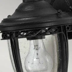 Sklep Kaja Kinkiet z ozdobnym szkłem FE-EB2-S-BLK z serii ENGLISH BRIDLE* Kinkiety Ogrodowe
