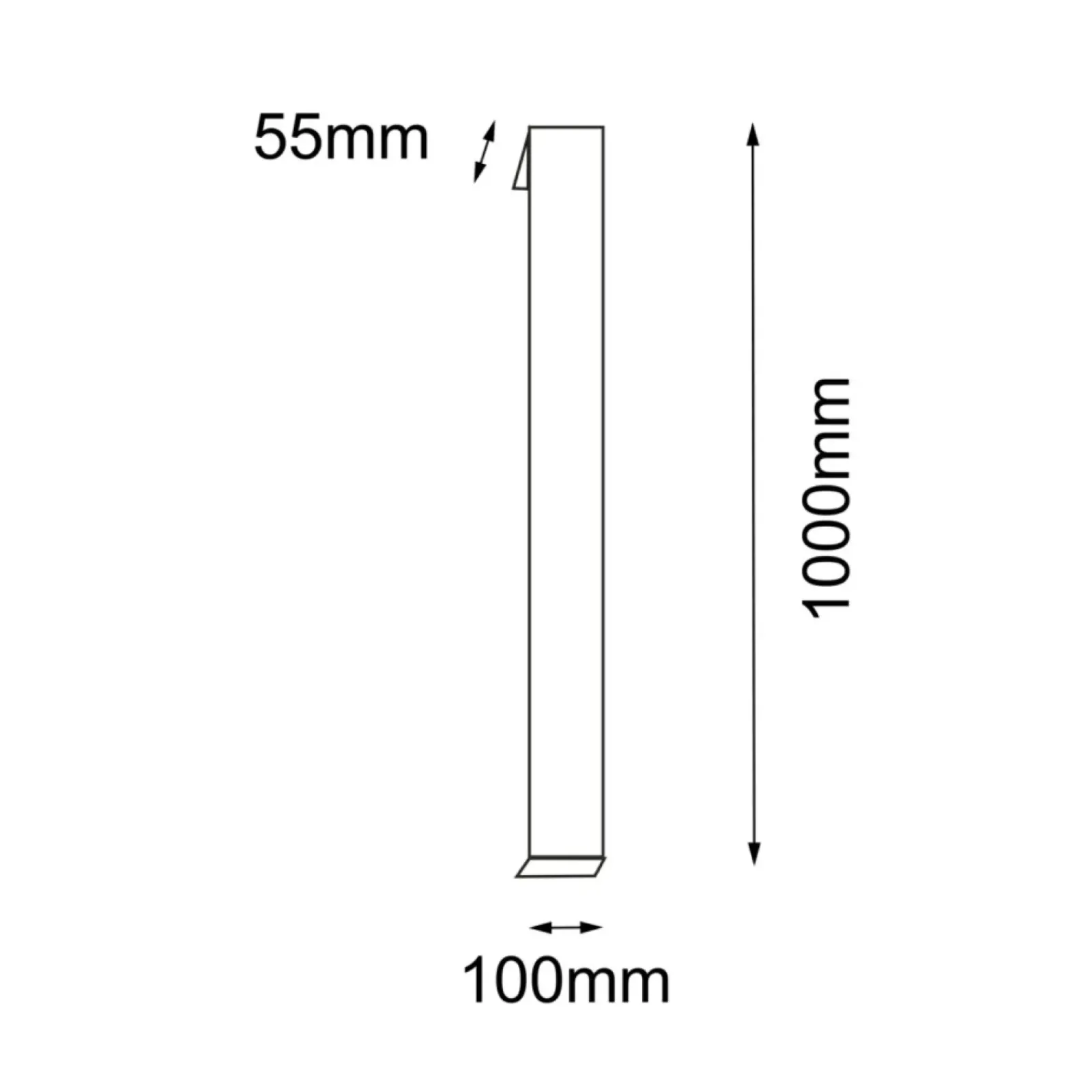 Sklep Kaja Kinkiet zewnętrzny LED - antracyt 100cm 3000K ANT 9923 HIKONE | Kaja* Kinkiety Ogrodowe