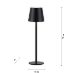 Sklep Kaja Klasyczna, czarna lampka stołowa LED 19250-18 EURIA | Kaja Oświetlenie* Lampki Biurkowe|Lampy Led
