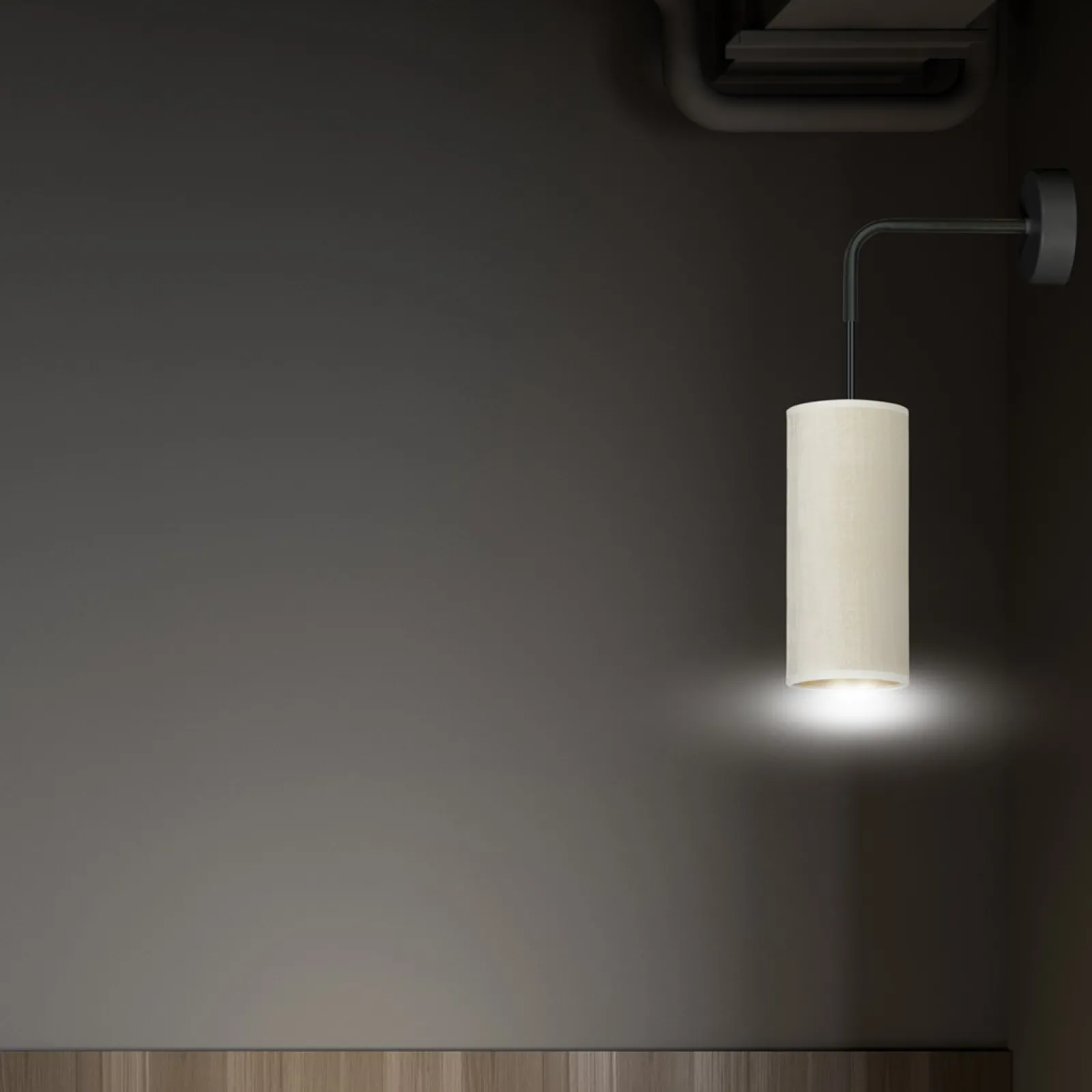 Sklep Kaja Klasyczna lampa ścienna do przytulnej sypialni 1059/K1 BENTE | Kaja* Kinkiety Tradycyjne