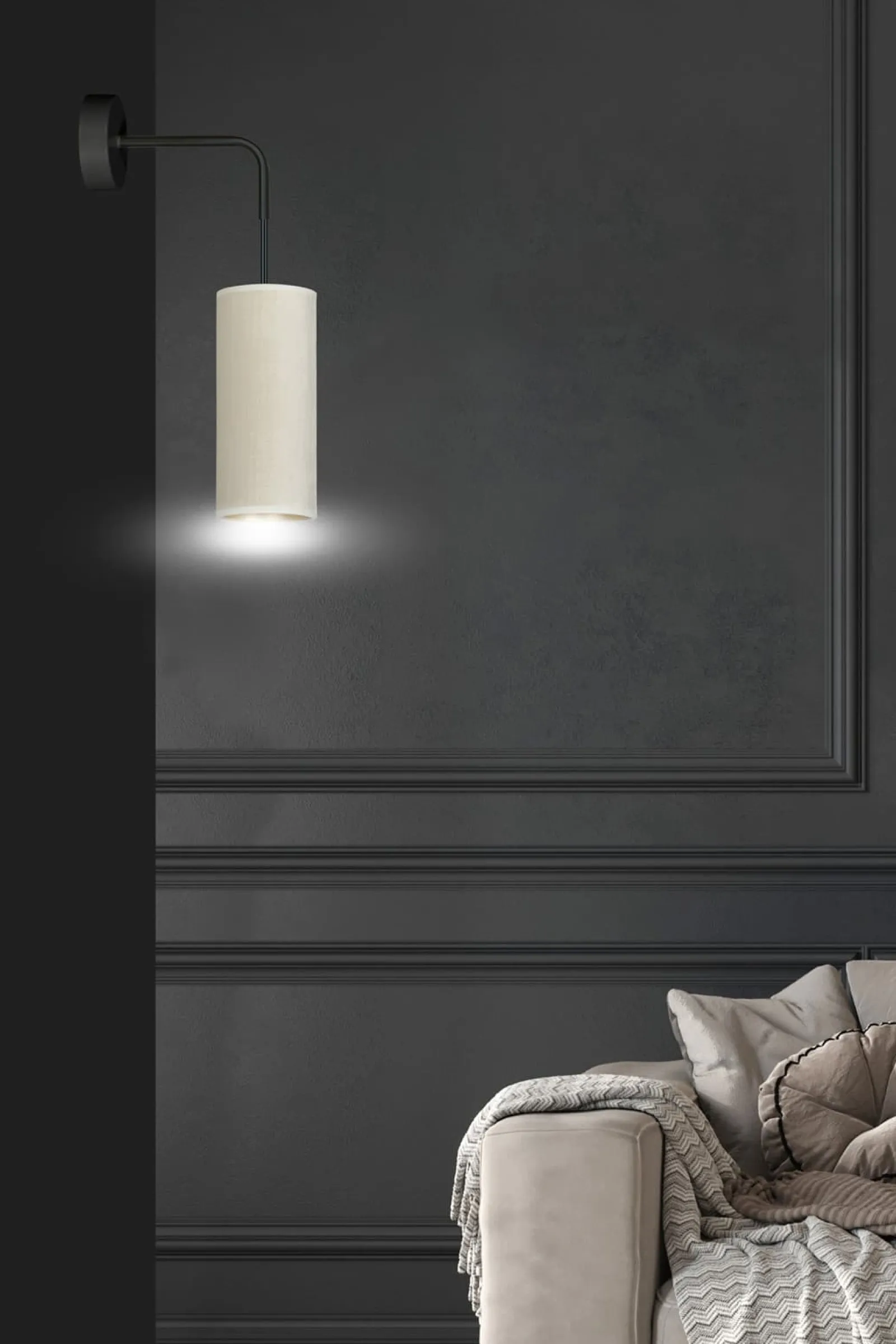 Sklep Kaja Klasyczna lampa ścienna do przytulnej sypialni 1059/K1 BENTE | Kaja* Kinkiety Tradycyjne