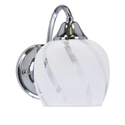 Sklep Kaja Klasyczna lampa ścienna, srebrny kinkiet 21-09449 PREGO | Kaja* Kinkiety Tradycyjne