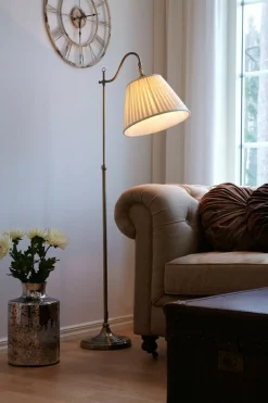 Sklep Kaja Klasyczna lampa podłogowa idealna do salonu 105921 | Kaja Oświetlenie* Lampy Podłogowe Z Abażurem|Tradycyjne Lampy Podłogowe