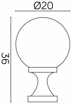 Sklep Kaja Klasyczna lampa stojaca, klosz K 4011/1/KF 200 z serii KULE CLASSIC | Kaja Oświe* Lampy Ogrodowe Stojące