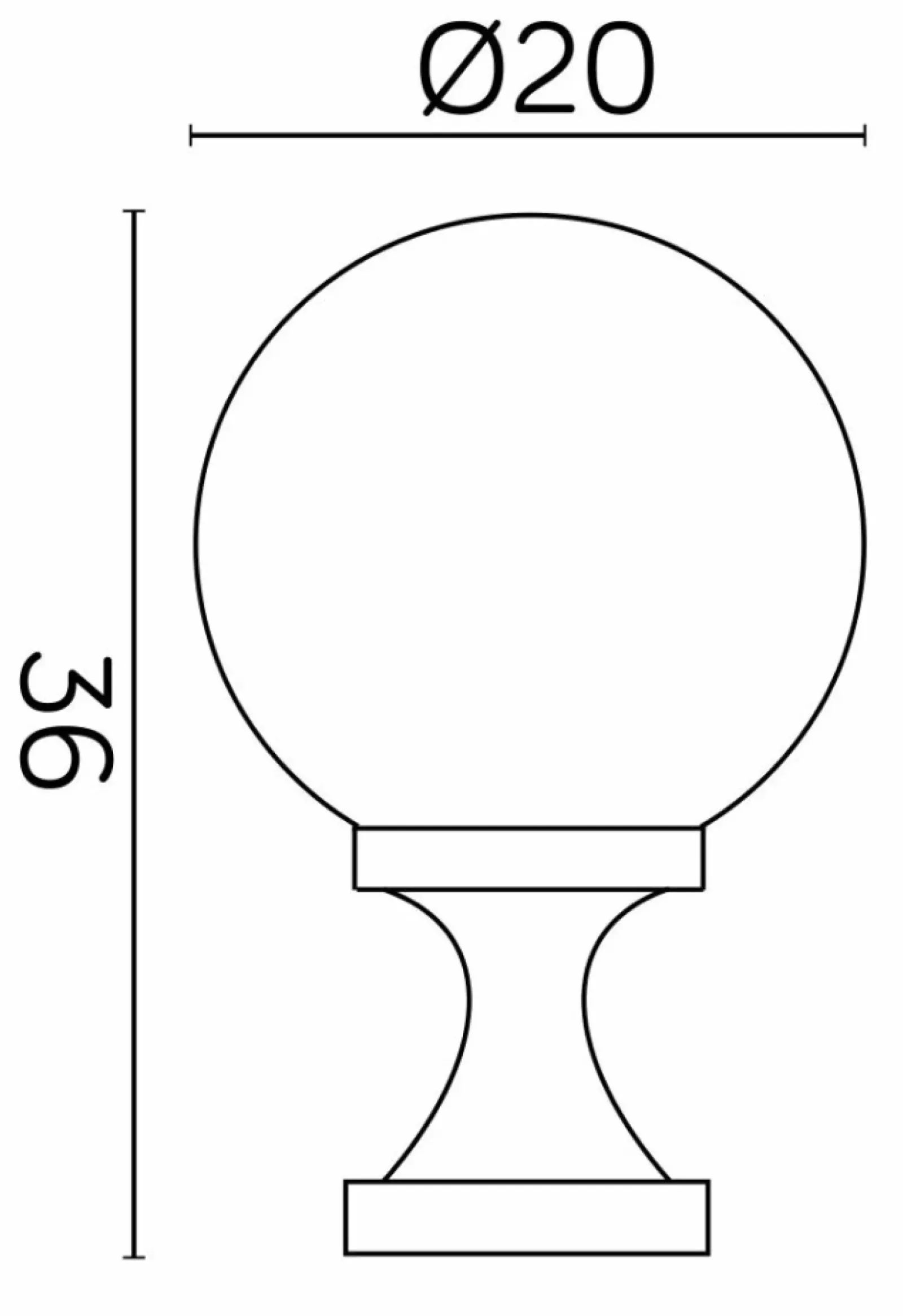 Sklep Kaja Klasyczna lampa stojaca, klosz K 4011/1/KF 200 z serii KULE CLASSIC | Kaja Oświe* Lampy Ogrodowe Stojące