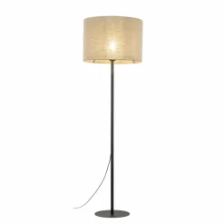 Sklep Kaja Klasyczna lampa stojąca z jutowym abażurem TK 16012 EARTH | Kaja* Lampy Podłogowe Z Abażurem|Tradycyjne Lampy Podłogowe
