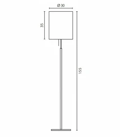 Sklep Kaja Klasyczna lampa stojąca ze smukłym abażurem 67833 ONDE | Kaja* Lampy Podłogowe Z Abażurem|Tradycyjne Lampy Podłogowe